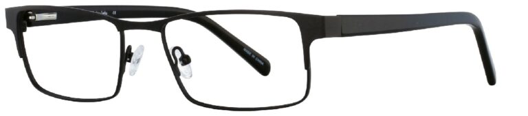 Eight to Eighty Classy Eyeglasses, Black frame. Angled left