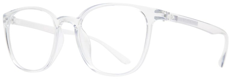 Eight to Eighty Laura Eyeglasses, Light Blue frame. Angled left