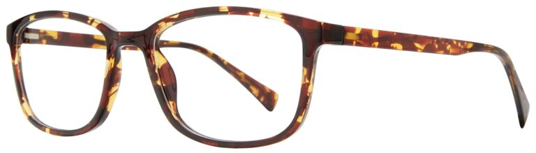 Eight to Eighty Mateo Eyeglasses, Tortoise frame. Angled left