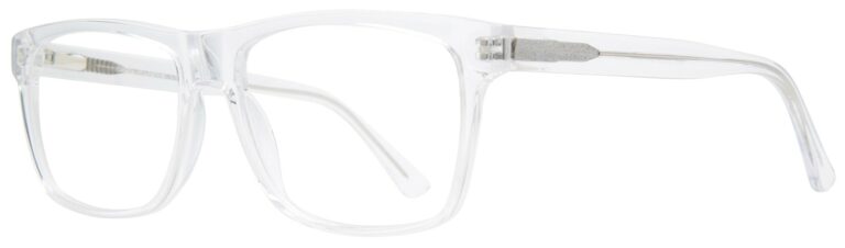 Eight to Eighty Maverick Eyeglasses, Crystal frame. Angled left