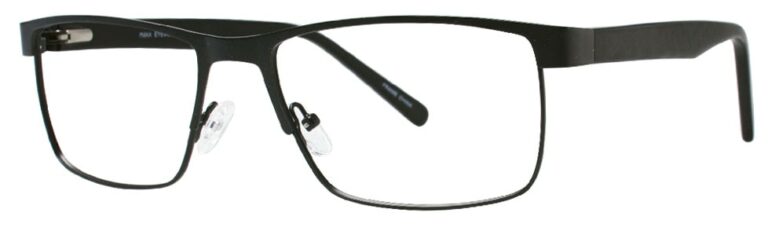 MAXX Arnold Eyeglasses, Black frame. Angled left
