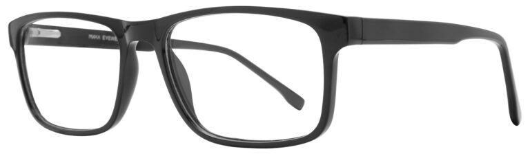 MAXX Buck Eyeglasses, Black frame. Angled left