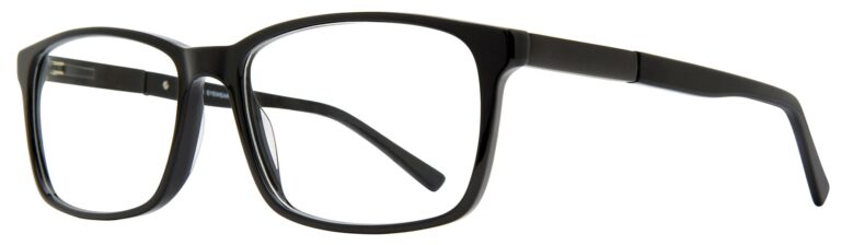 MAXX Murray Eyeglasses, Black frame. Angled left