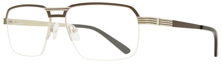 MAXX Terence Eyeglasses, Gunmetal frame. Angled left