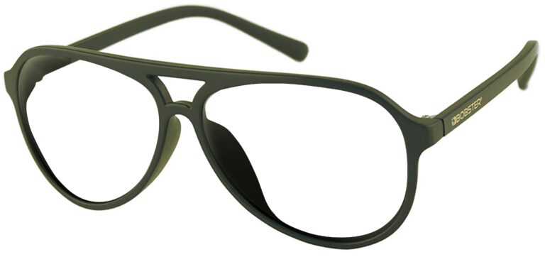 Bobster Maverick Sunglasses, Matte Olive frame. Angled left