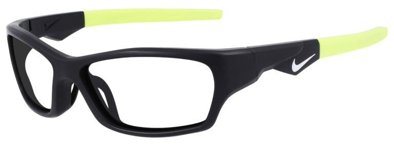 Nike Jolt Sunglasses, Matte Black Frame. Angle left