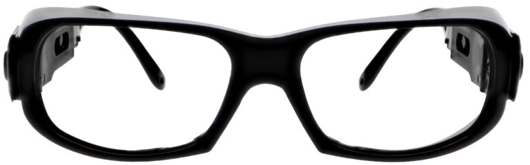 Prescription-Safety-Glasses-rx-300-Black-frame-angled-front