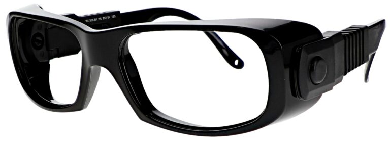 Prescription-Safety-Glasses-rx-300-Black-frame-angled-left